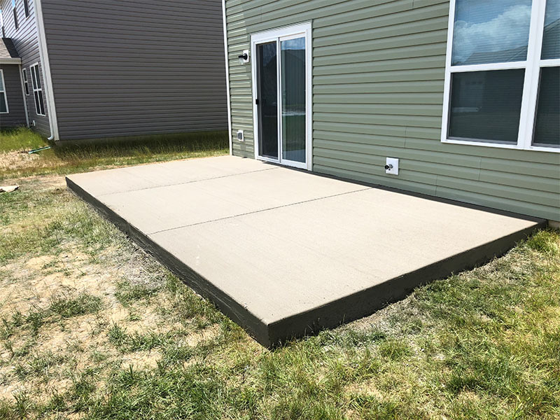 Concrete patio