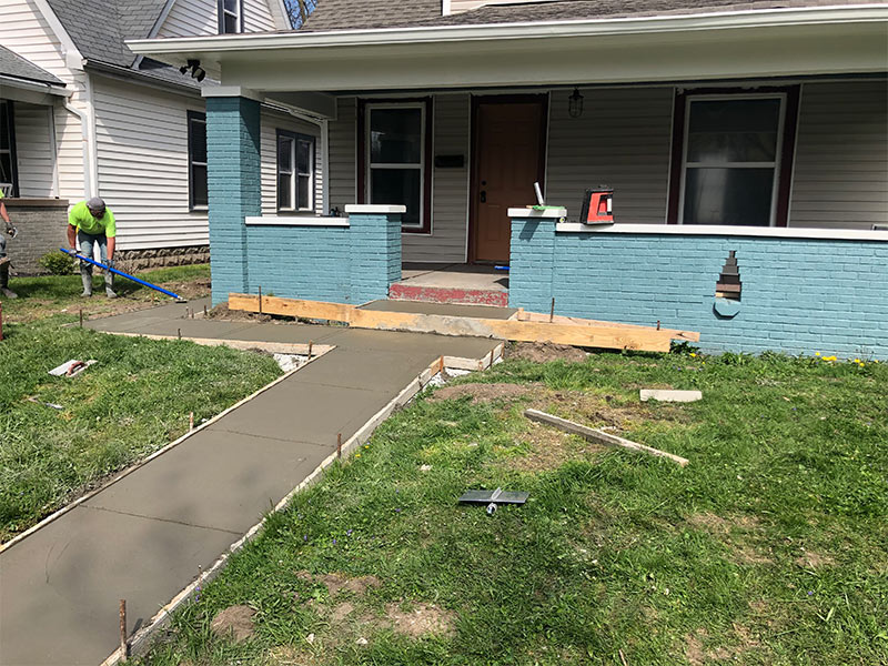 sidewalk for house restoration project